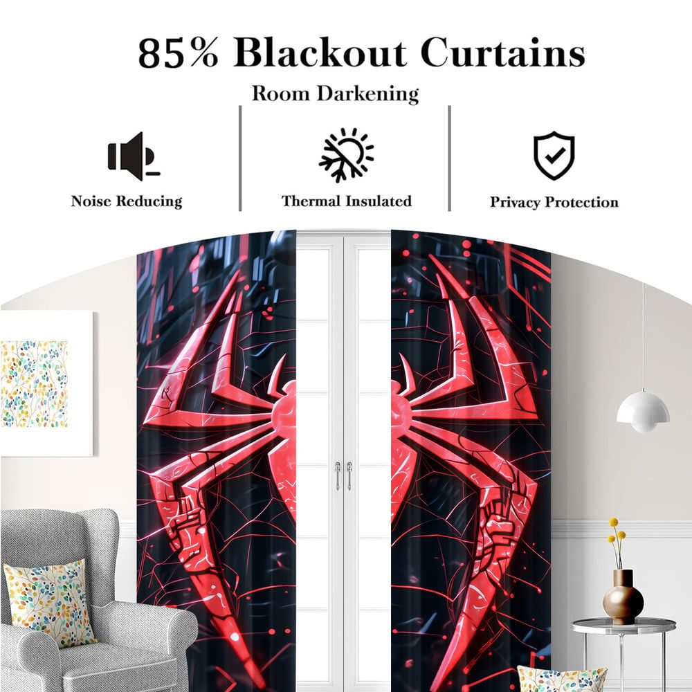 Spider Print Curtains Futurist - Tech Office Youtube 리뷰 및 가격