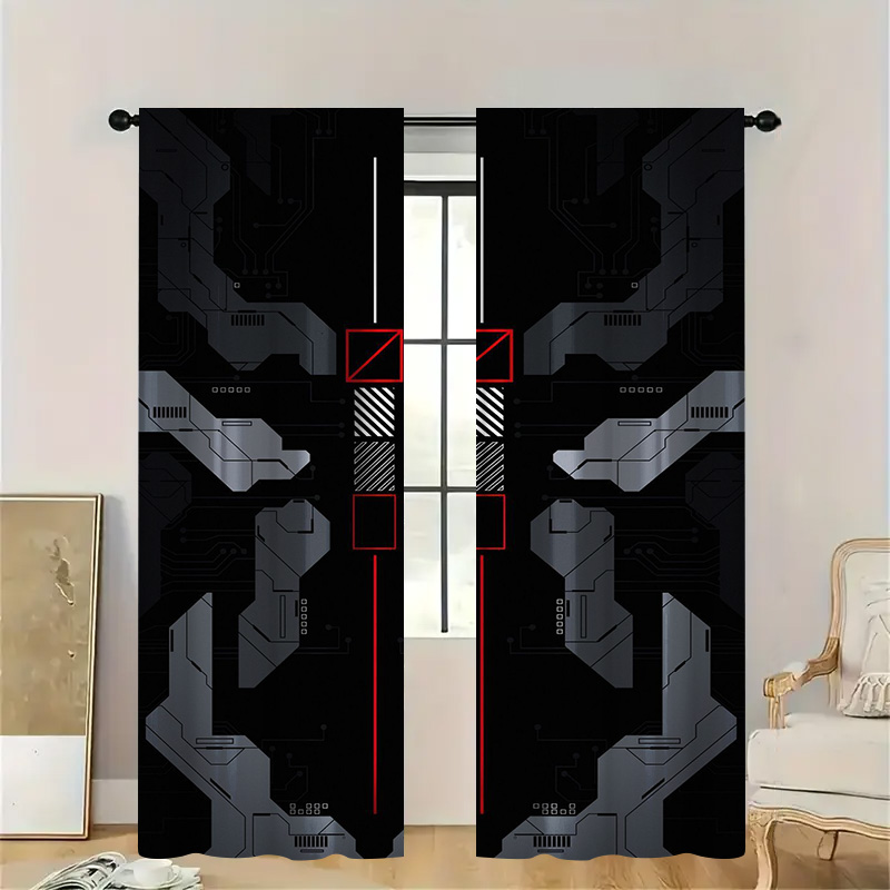 2pcs Mecha Tech Curtains with  - Tech Office Youtube 리뷰 및 가격