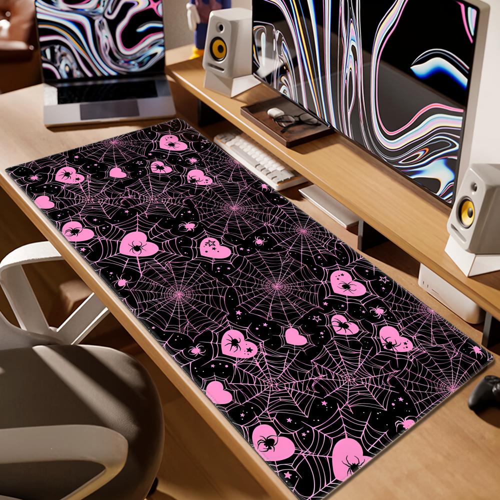90x40 White or Pink Spiderweb  - Office Tech Desk 리뷰 및 가격