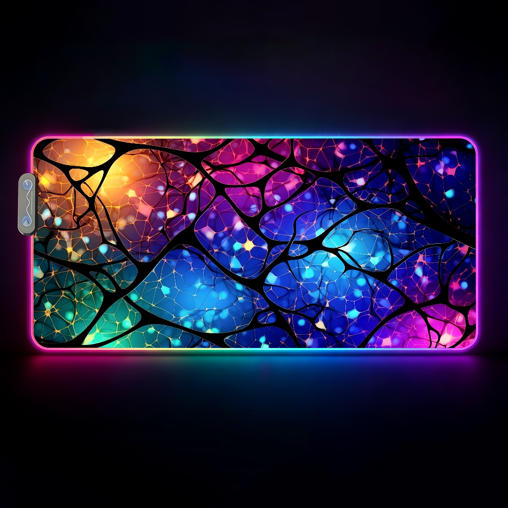Tech Style Neon Mouse Pad RGB  - Office Tech Desk 리뷰 및 가격