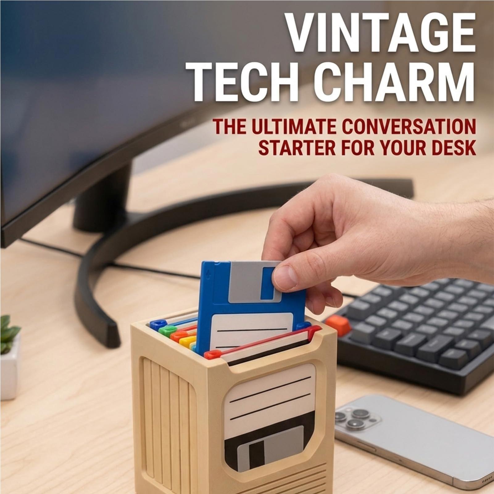 Retro Tech Coaster Holder Set  - Office Tech Desk 리뷰 및 가격