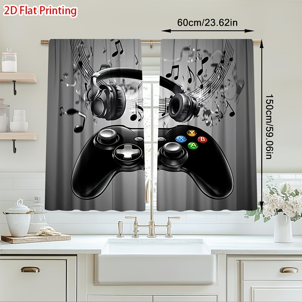2pcs Game Controller Curtains  - Tech Office Youtube 리뷰 및 가격