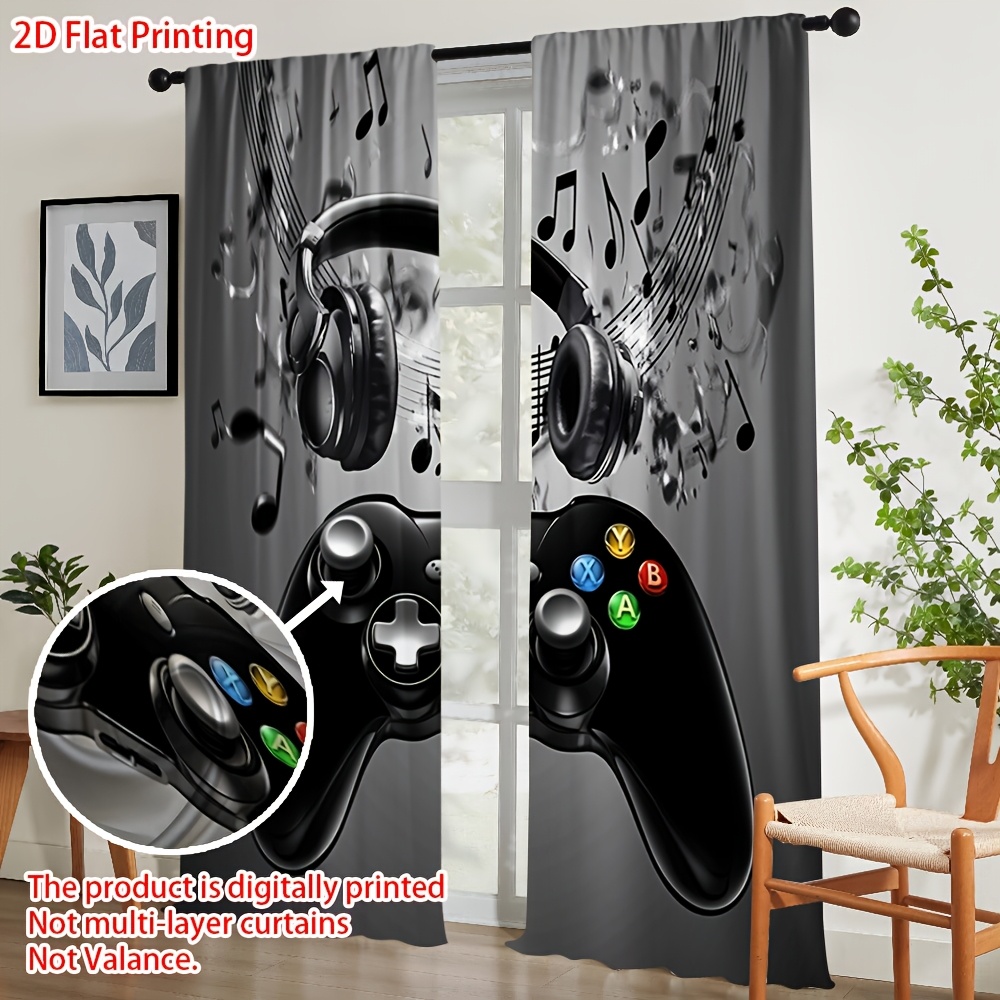 2pcs Game Controller Curtains  - Tech Office Youtube 리뷰 및 가격