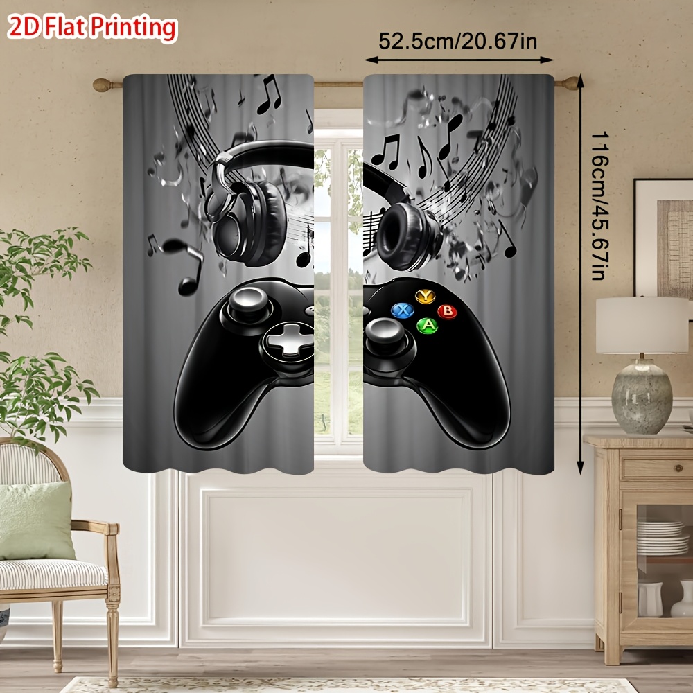 2pcs Game Controller Curtains  - Tech Office Youtube 리뷰 및 가격