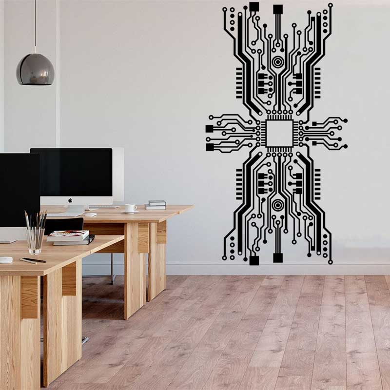 Circuit Board Chip Wall Sticke - The Office It Tech 리뷰 및 가격