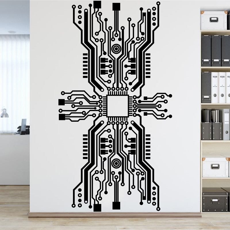 Circuit Board Chip Wall Sticke - The Office It Tech 리뷰 및 가격